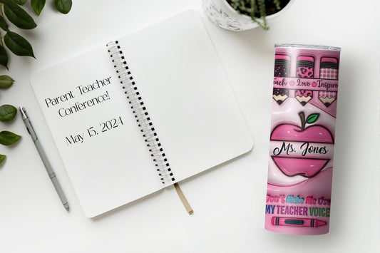 Personalized Teacher Tumbler (Design 1)